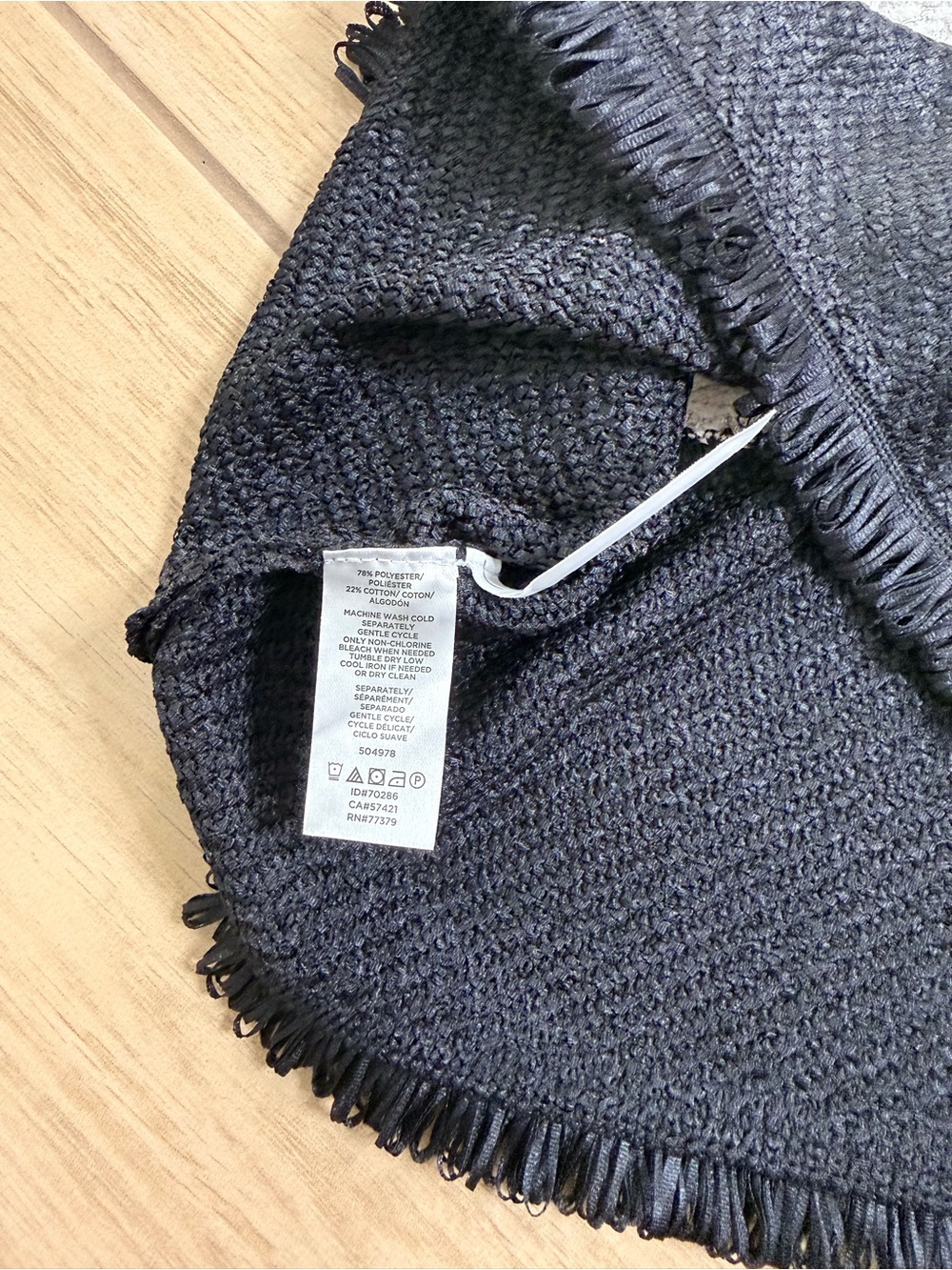 NWT Ann Taylor Colorblock Knit Sweater Tank Top XS Black White Fringe Vest - Picture 4 of 8